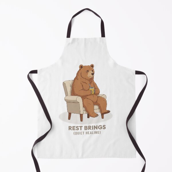 Item preview, Bear Drinking Mate Slow Living Vintage Aesthetic designed and sold by COZY VINTAGE animal.