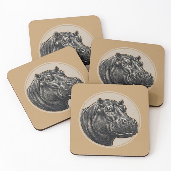 Item preview, Team Hippo - Hippopotamus amphibius designed and sold by shellle in the ocean.