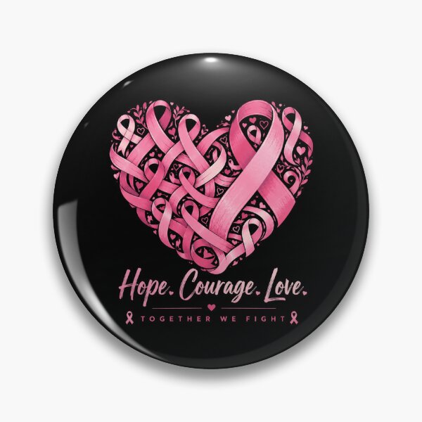 Item preview, Pink Ribbon Heart Together We Fight Breast Cancer Awareness designed and sold by HamadaArtivio1.