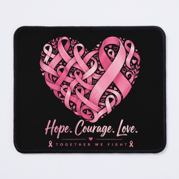 Item preview, Pink Ribbon Heart Together We Fight Breast Cancer Awareness designed and sold by HamadaArtivio1.
