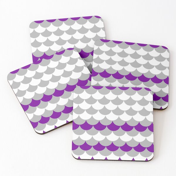 Item preview, Gray asexuality Mermaid Scales  designed and sold by SanguineDesigns.