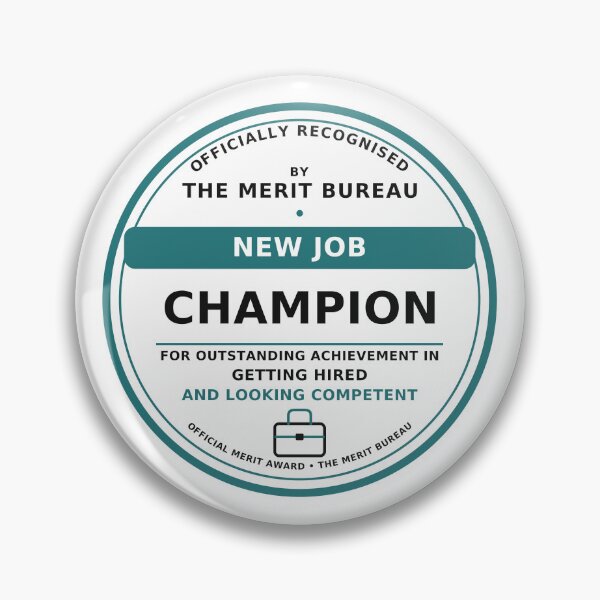 Item preview, New Job Gift | Funny New Job Champion Award for Coworker or Friend designed and sold by TheMeritBureau.