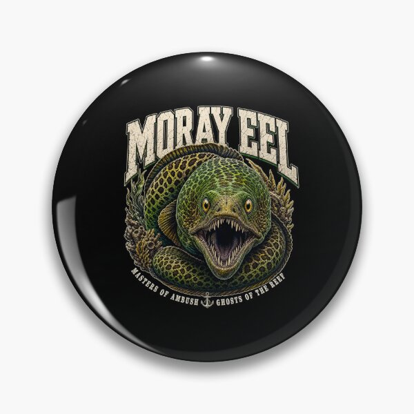 Item preview, Vintage Moray Eel Wildlife Marine Predator Illustration T-Shirt designed and sold by Uglyandcute.
