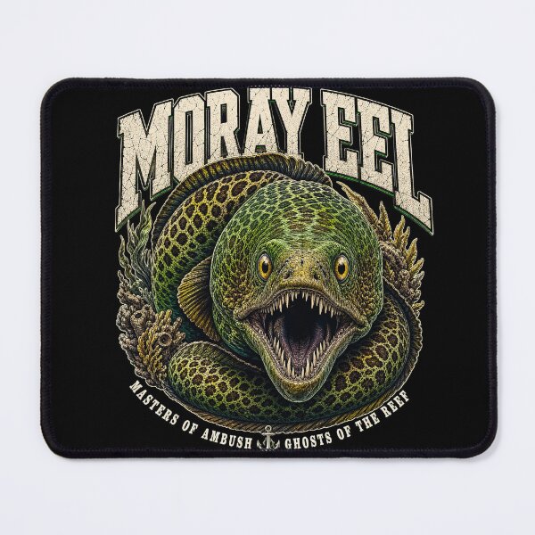 Item preview, Vintage Moray Eel Wildlife Marine Predator Illustration T-Shirt designed and sold by Uglyandcute.