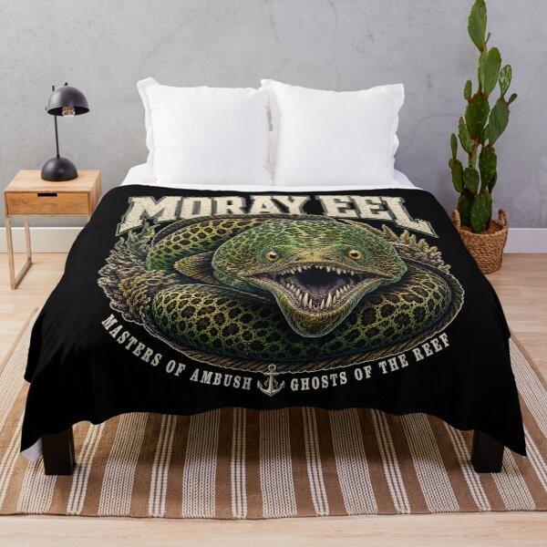 Item preview, Vintage Moray Eel Wildlife Marine Predator Illustration T-Shirt designed and sold by Uglyandcute.