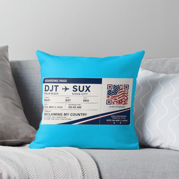 Item preview, ✈️ DJT → SUX Boarding Pass - LAST CALL FOR DEMOCRACY COLLECTION ✈️ - Passenger Reclaiming My Country designed and sold by WheelieGdArt.