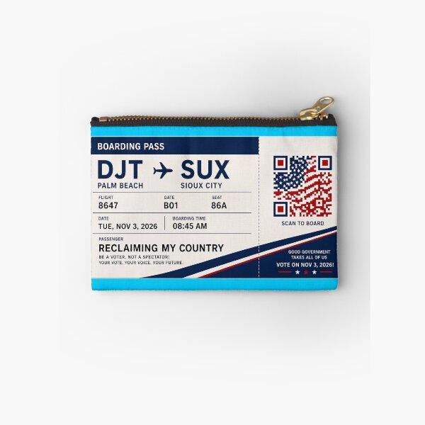 Item preview, ✈️ DJT → SUX Boarding Pass - LAST CALL FOR DEMOCRACY COLLECTION ✈️ - Passenger Reclaiming My Country designed and sold by WheelieGdArt.