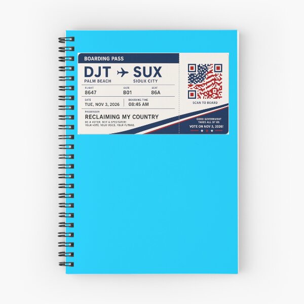 Item preview, ✈️ DJT → SUX Boarding Pass - LAST CALL FOR DEMOCRACY COLLECTION ✈️ - Passenger Reclaiming My Country designed and sold by WheelieGdArt.