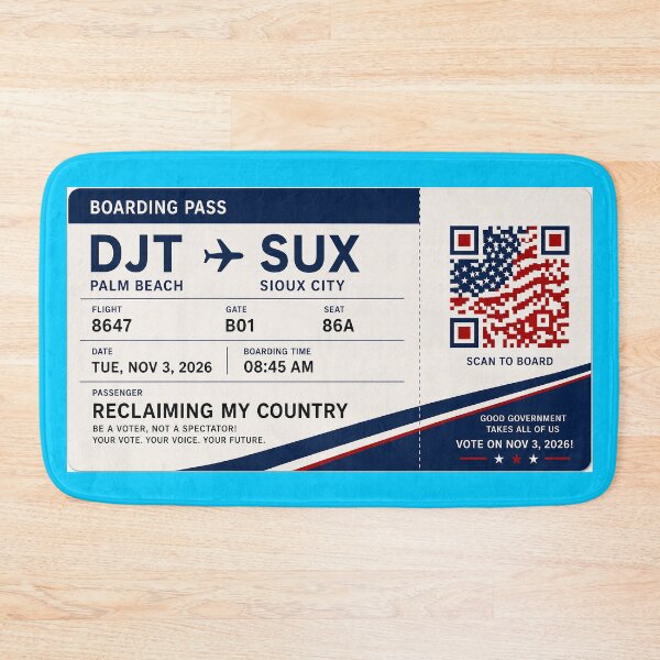 Item preview, ✈️ DJT → SUX Boarding Pass - LAST CALL FOR DEMOCRACY COLLECTION ✈️ - Passenger Reclaiming My Country designed and sold by WheelieGdArt.