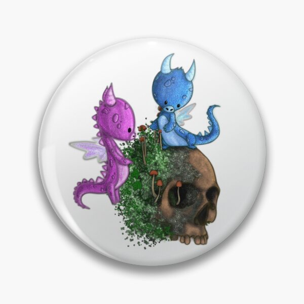 Item preview, Baby dragons discovering a skull designed and sold by A-Bee-444.