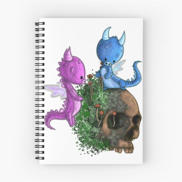 Item preview, Baby dragons discovering a skull designed and sold by A-Bee-444.