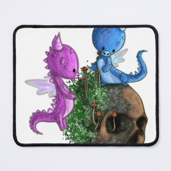 Item preview, Baby dragons discovering a skull designed and sold by A-Bee-444.