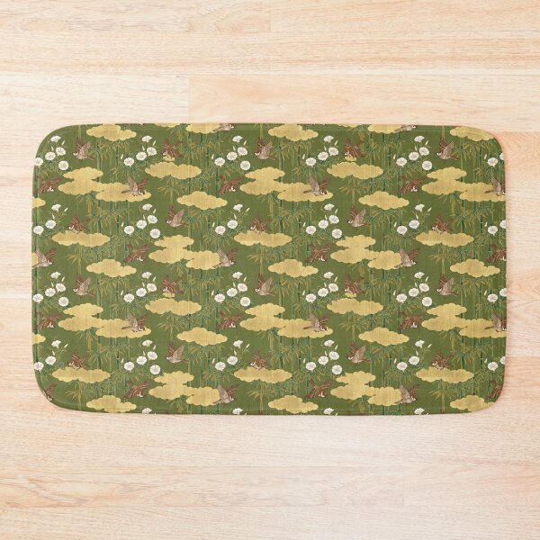 Item preview, Vintage Kacho-ga Sparrows and Golden Bamboo Pattern designed and sold by ArtfulAlchemy1.