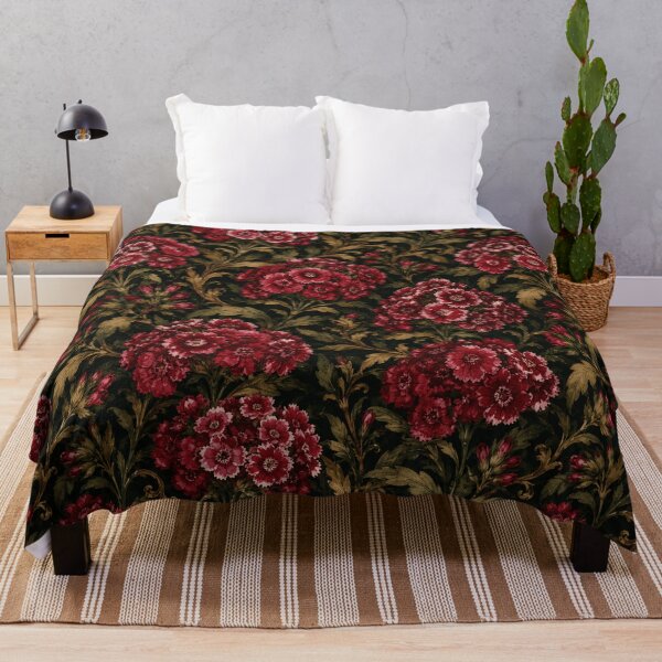 Item preview, Sweet William Vintage Tapestry Dark Seamless Pattern designed and sold by Inkworksbyshery.