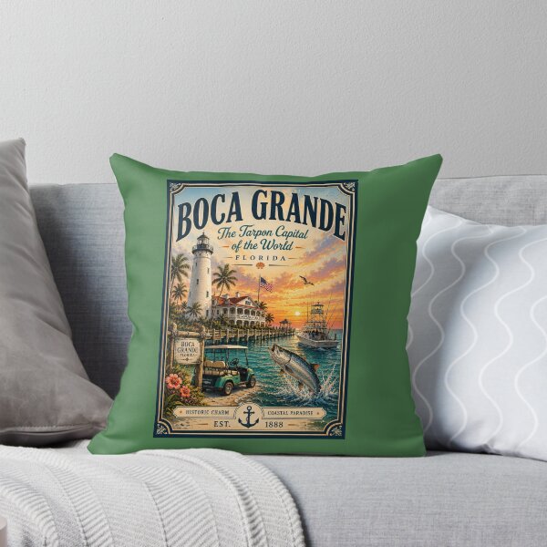 Item preview, Boca Grande | The Tarpon Capital of the World Vintage Travel Poster | Florida designed and sold by piketo.