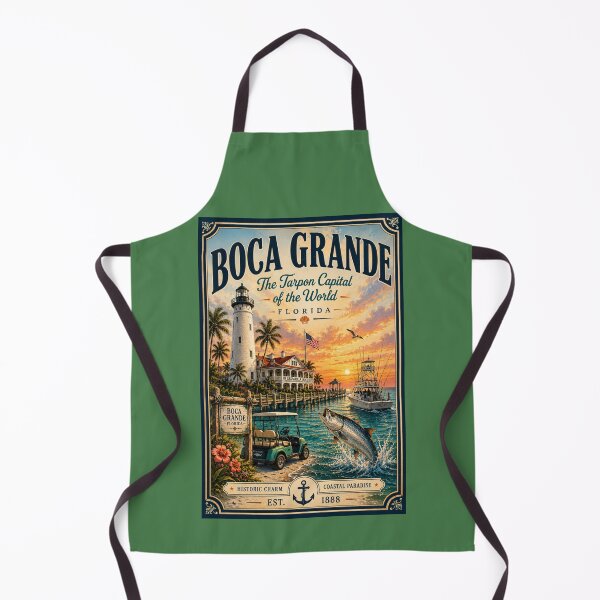 Item preview, Boca Grande | The Tarpon Capital of the World Vintage Travel Poster | Florida designed and sold by piketo.
