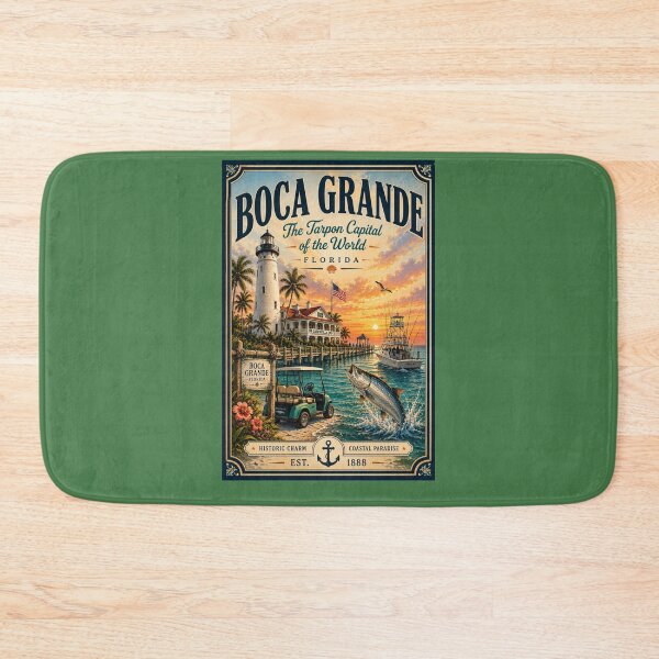 Item preview, Boca Grande | The Tarpon Capital of the World Vintage Travel Poster | Florida designed and sold by piketo.