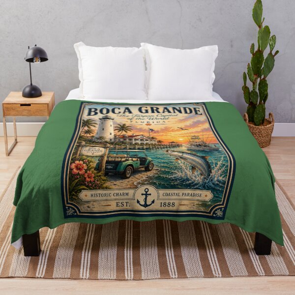 Item preview, Boca Grande | The Tarpon Capital of the World Vintage Travel Poster | Florida designed and sold by piketo.