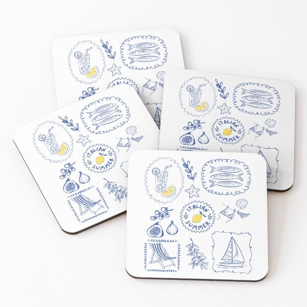 Item preview, Italian summer vacation blues designed and sold by InkRiot Studios.