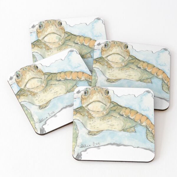Item preview, Australian Sea Turtle Watercolour Painting designed and sold by ArtwithKellie.