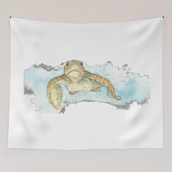 Item preview, Australian Sea Turtle Watercolour Painting designed and sold by ArtwithKellie.