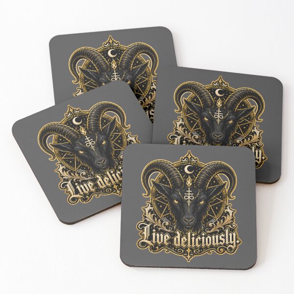 Item preview, Live Deliciously Gothic Black Goat Occult Art Prints designed and sold by PinUpPizzazz.
