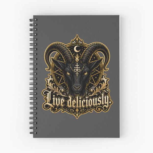 Item preview, Live Deliciously Gothic Black Goat Occult Art Prints designed and sold by PinUpPizzazz.