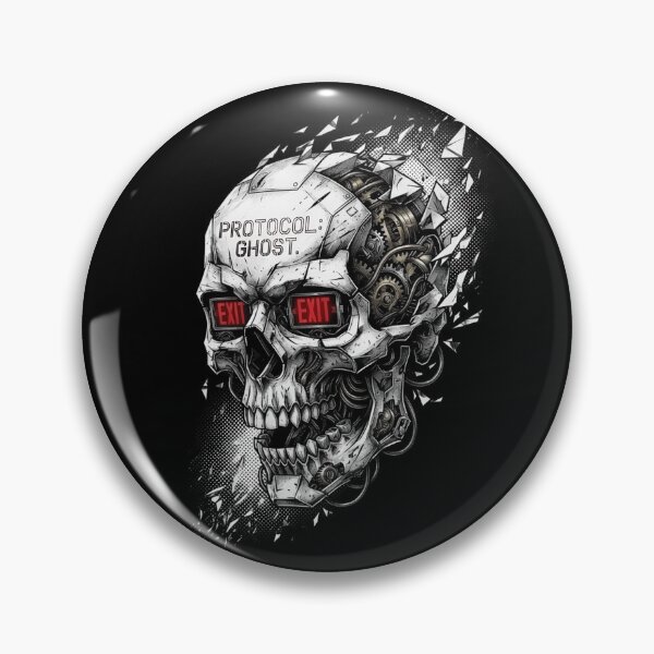Item preview, Protocol Ghost Cybernetic Skull designed and sold by IronDissident.