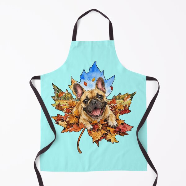 Item preview, Fall French Bulldog Playing In Autumn Leaves designed and sold by Lion and Lamb Design.