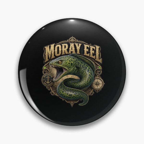 Item preview, Vintage Moray Eel Marine Wildlife Explorer T-Shirt Design designed and sold by Uglyandcute.