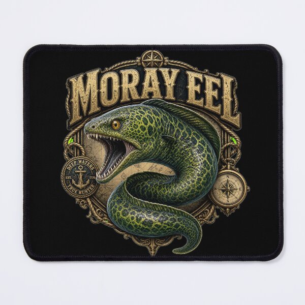 Item preview, Vintage Moray Eel Marine Wildlife Explorer T-Shirt Design designed and sold by Uglyandcute.