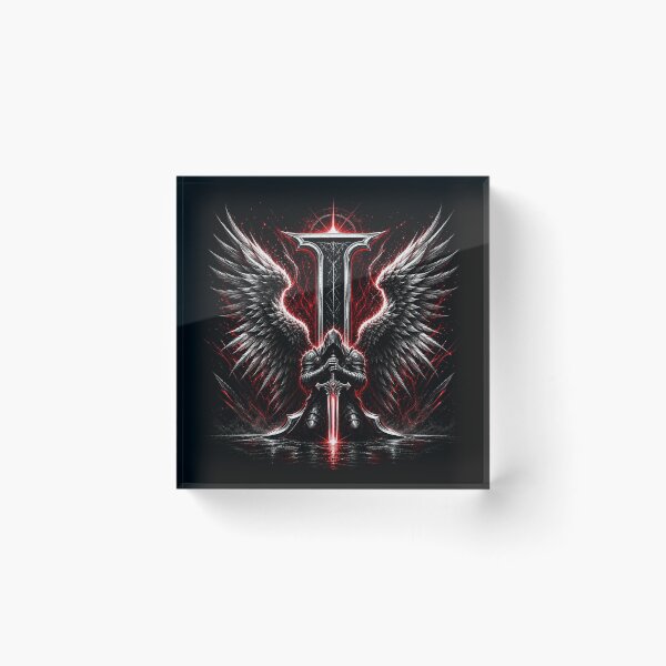 Item preview, Crimson Oath Sentinel Letter I designed and sold by BlissBlvdShop.