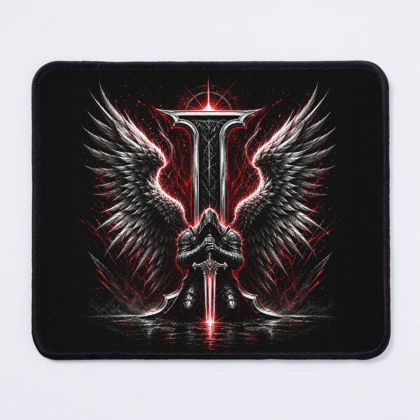 Item preview, Crimson Oath Sentinel Letter I designed and sold by BlissBlvdShop.