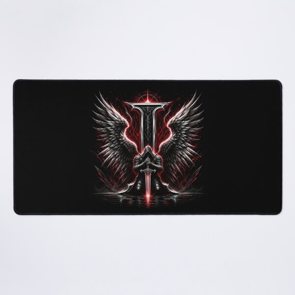 Item preview, Crimson Oath Sentinel Letter I designed and sold by BlissBlvdShop.