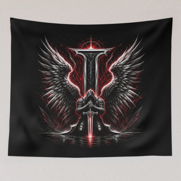 Item preview, Crimson Oath Sentinel Letter I designed and sold by BlissBlvdShop.