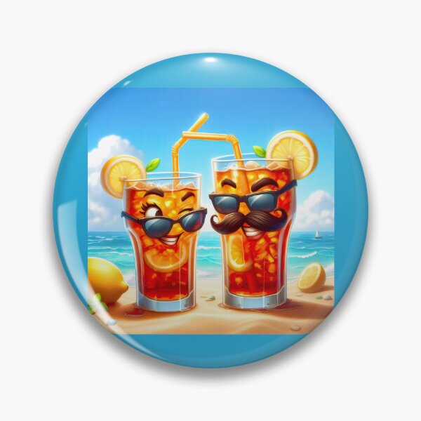 Item preview, Glasses of Iced Tea Flirting on the Beach designed and sold by CarolM.