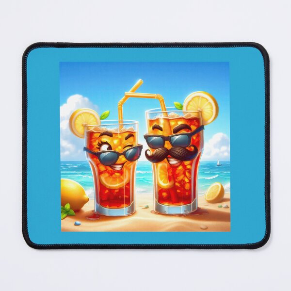 Item preview, Glasses of Iced Tea Flirting on the Beach designed and sold by CarolM.