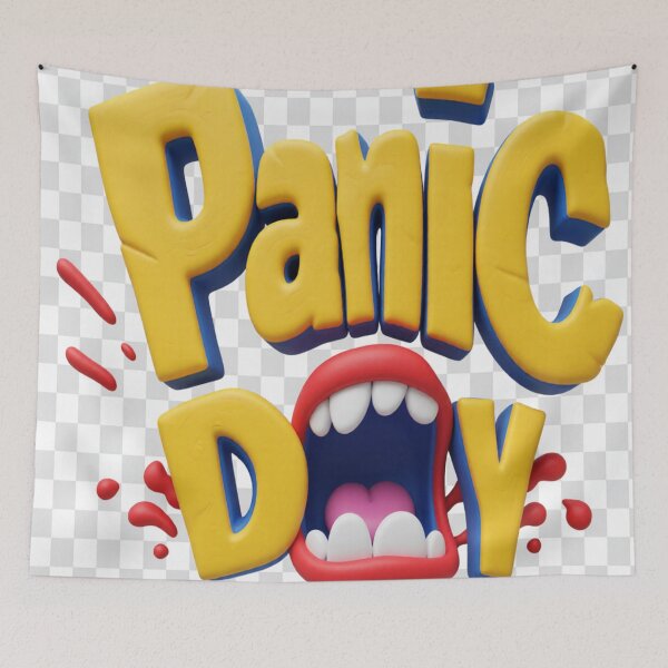 Item preview, panic day scream colorful typographic funny design designed and sold by SmashingDeals.