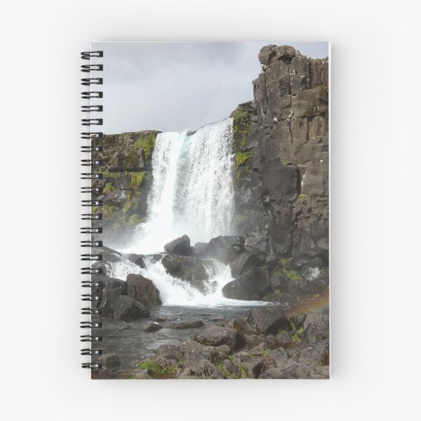 Item preview, Öxarárfoss Waterfall – Þingvellir National Park Iceland Landscape Photography designed and sold by shorethings.