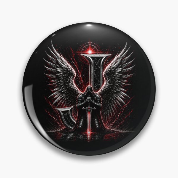Item preview, Crimson Oath Sentinel Letter J designed and sold by BlissBlvdShop.