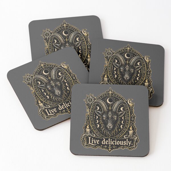 Item preview, Live Deliciously Gothic Black Goat Occult Art Prints designed and sold by PinUpPizzazz.