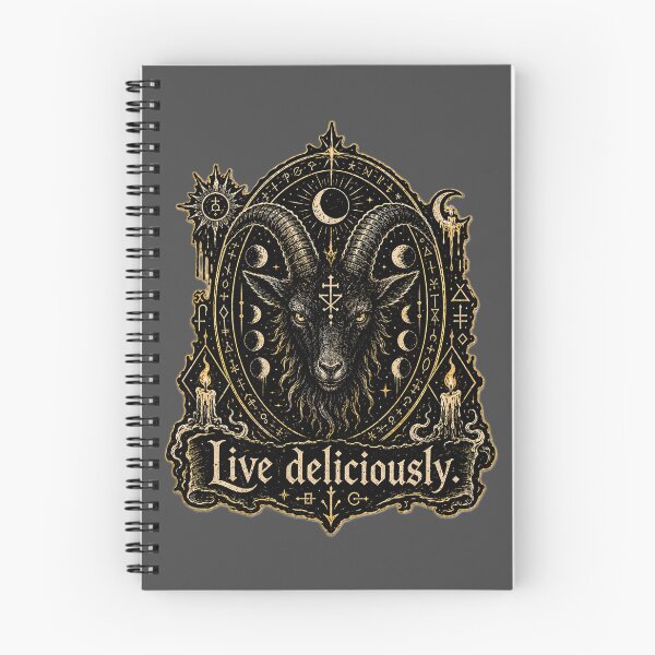 Item preview, Live Deliciously Gothic Black Goat Occult Art Prints designed and sold by PinUpPizzazz.