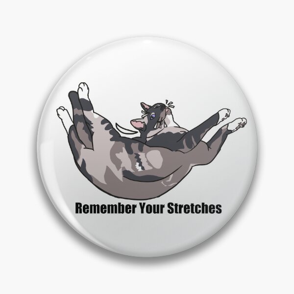 Item preview, Remember Your Stretches! Cat Sticker designed and sold by CosmicDairy.
