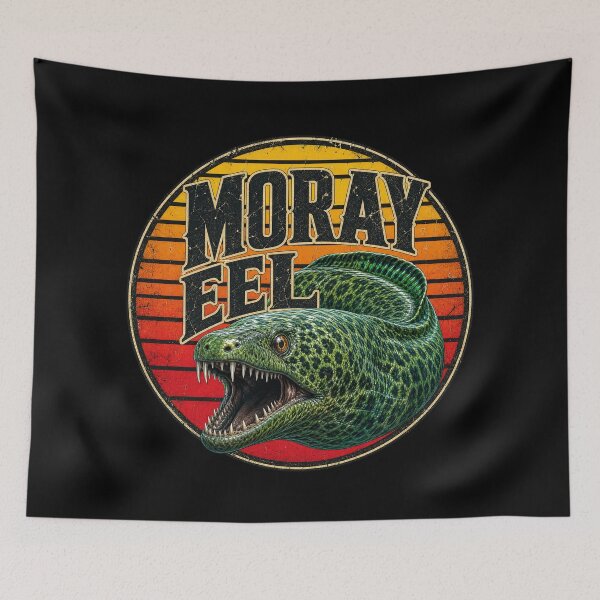 Item preview, Retro Sunset Moray Eel Vintage Ocean Graphic Shirt designed and sold by Uglyandcute.