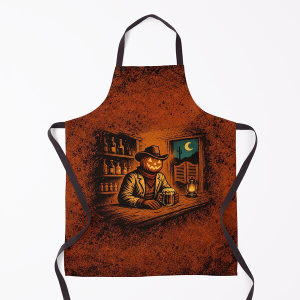 Item preview, Headless Horseman's Western Saloon – Retro Desert Night Art designed and sold by TheHorsemanRidesAgain.