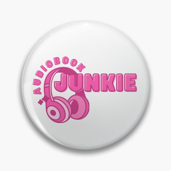 Item preview, Audiobook Junkie Pink Headphones Bookish Graphic designed and sold by feralheartsclub.