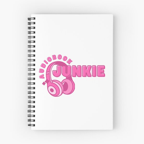 Item preview, Audiobook Junkie Pink Headphones Bookish Graphic designed and sold by feralheartsclub.