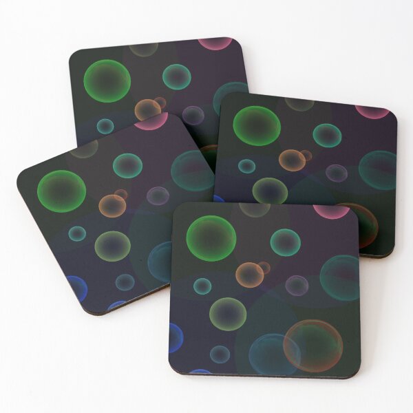 Item preview, colorful 3d bubbles dark version designed and sold by meuliasshop.
