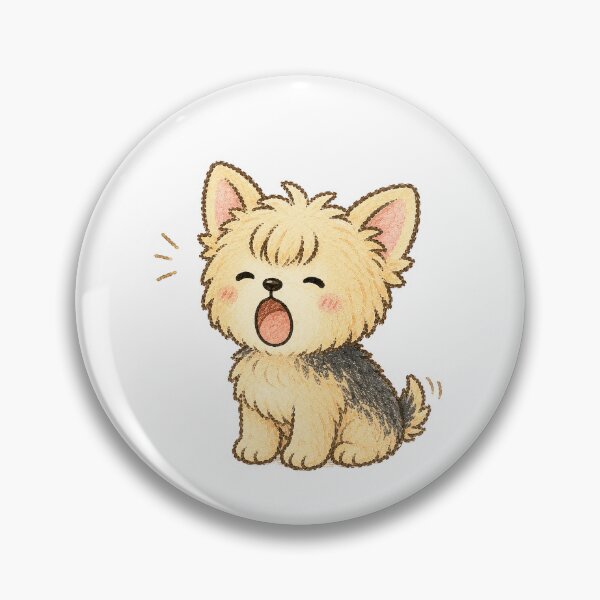 Item preview, Big Yawn | Cute Yorkshire Terrier Sticker designed and sold by Lumori.