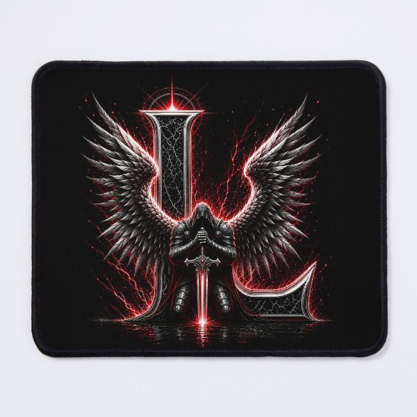 Item preview, Crimson Oath Sentinel Letter L designed and sold by BlissBlvdShop.